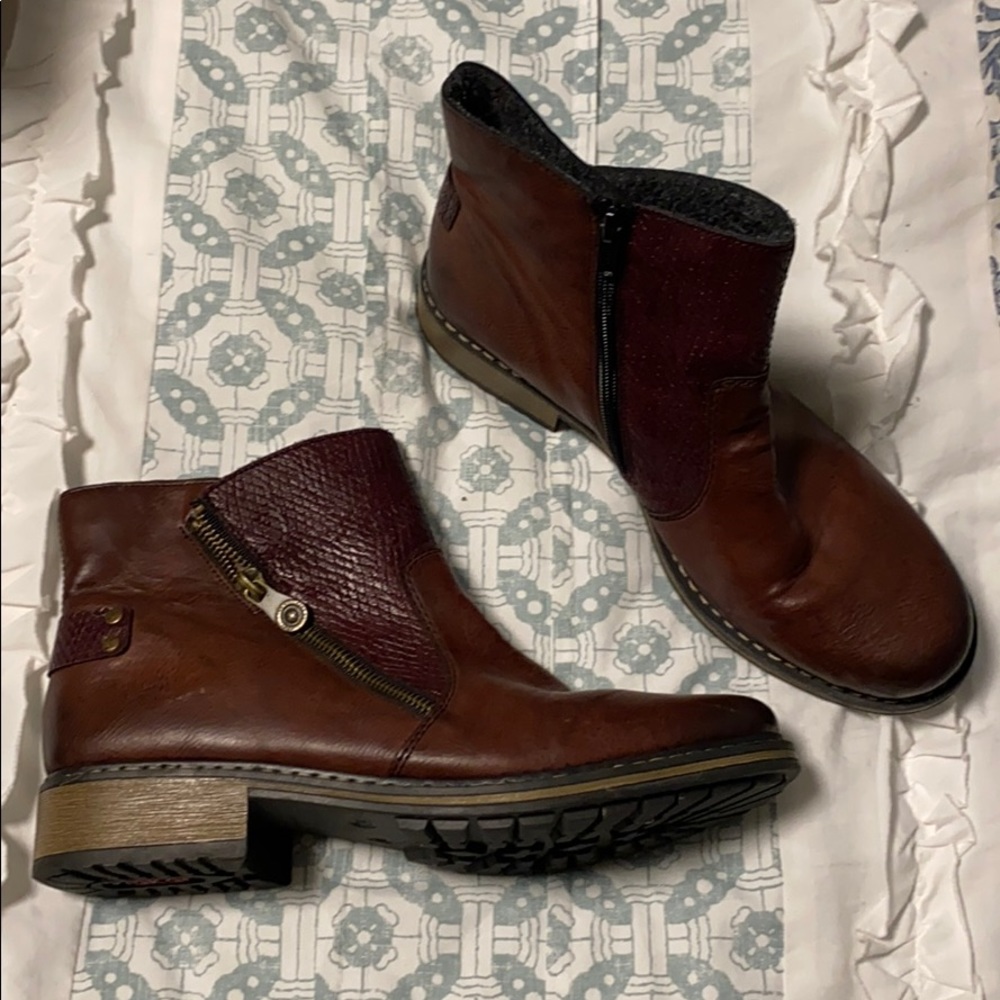 Rieker z6870 Bordeaux red size 40 US 8.5/9